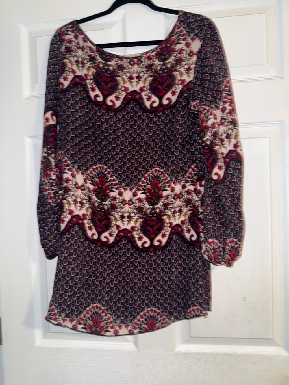 Women's navy patterned dress